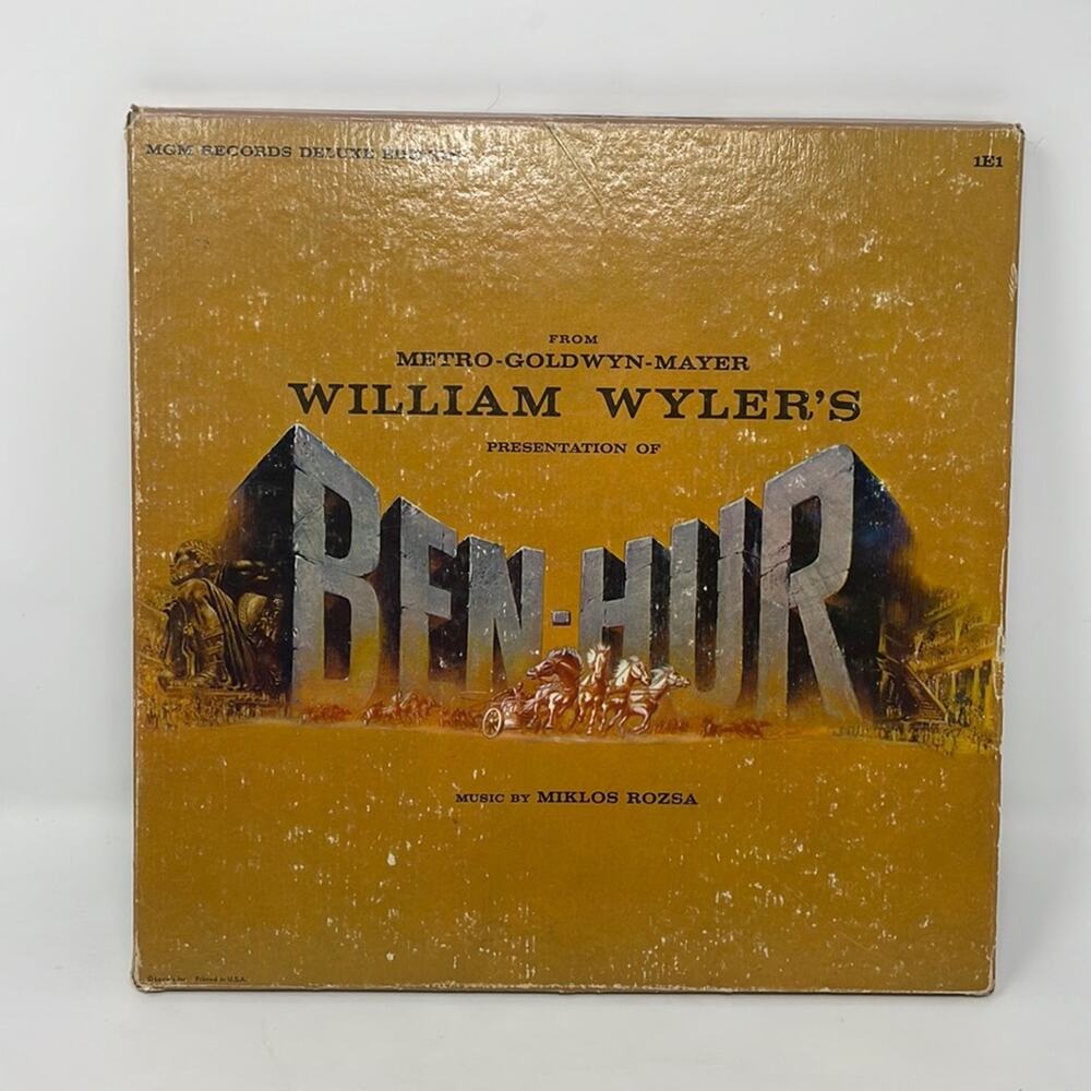 Vintage collector’s edition 1959 MGM Ben Hur soundtrack LP vinyl with book